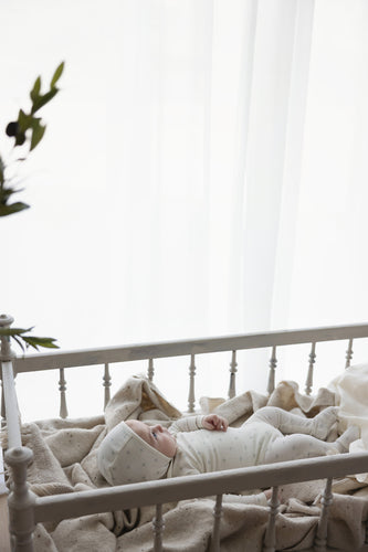 Lilette Striped Planes Footie And Hat Set - Cream/Light Blue