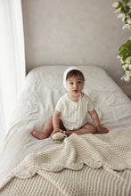 Load image into Gallery viewer, Lilette Crochet Knit Boys Romper And Bonnet - Cream