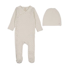 Load image into Gallery viewer, Lilette Take Me Home Clover Footie And Hat Set - Cream/Dusty Pink