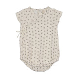 Lilette Terry Wrap Romper - Cream/Dusty Pink