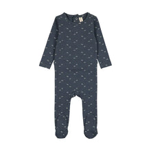 Load image into Gallery viewer, Lilette Paper Boat Footie - Off Navy
