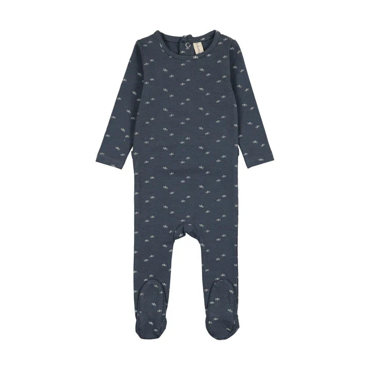 Lilette Dotted Knit Footie - Blue main image 0