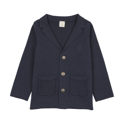 Lil Legs Knit Blazer - Navy