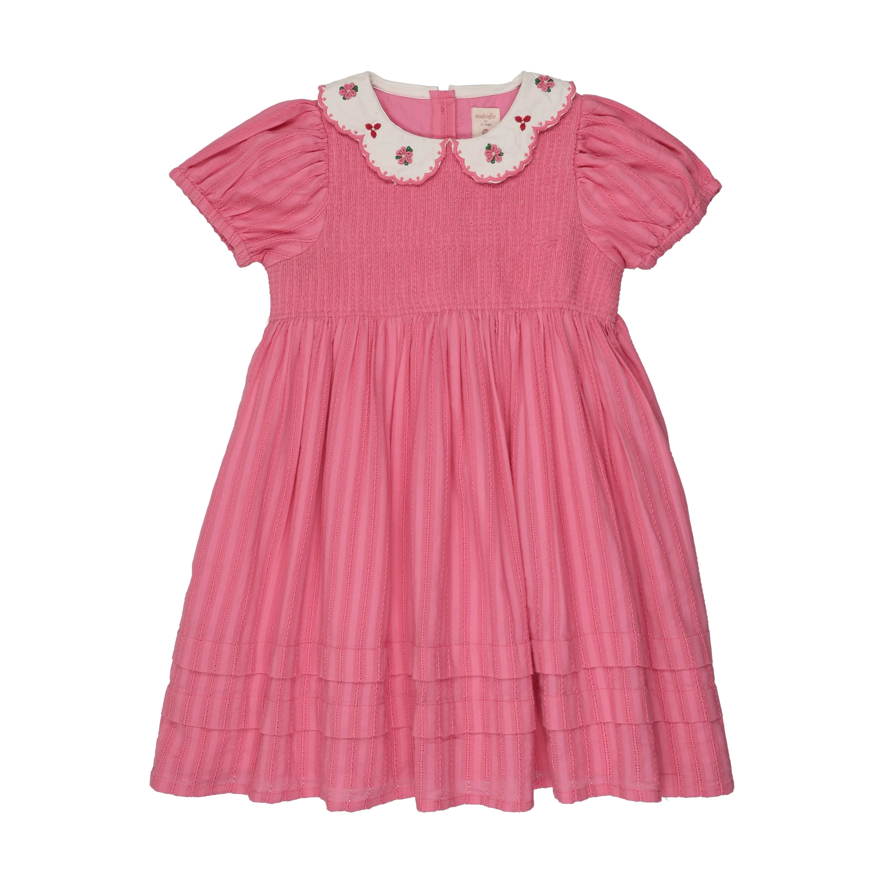 pink collared dress Analogie Downtown Dress Short Sleeve