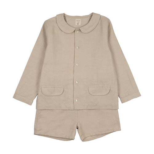 Lil Legs Linen Suit - Wheat