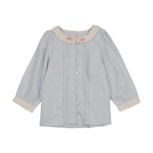 Load image into Gallery viewer, Lil Legs Pintuck Collar Blouse - Clear Blue (3/4 Sleeve)