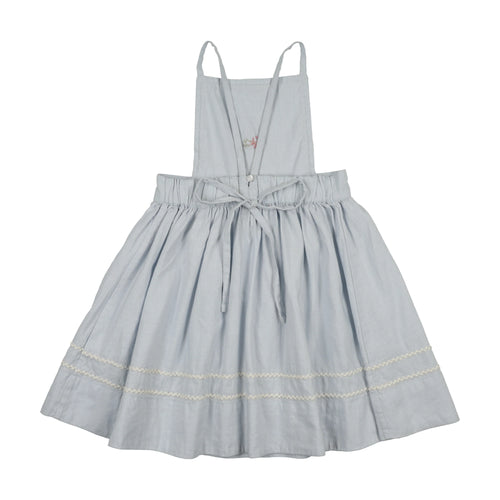 Lil Legs Embroidered Linen Jumper - Clear Blue