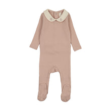 Load image into Gallery viewer, Lilette Sweetheart Collar Footie - Dusty Pink