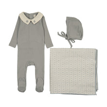 Load image into Gallery viewer, Lilette Sweetheart Collar Layette Set - Light Blue