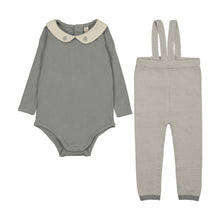 Load image into Gallery viewer, Lilette Two Tone Knit Long Suspender Set - Light Blue