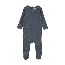 Load image into Gallery viewer, Lilette Cherry Scallop Footie - Off Navy
