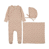Lilette Printed Wrapover Layette Set - Petal