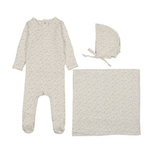 Load image into Gallery viewer, Lilette Printed Wrapover Layette Set - Cream/Blue