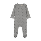 Lilette Striped Planes Footie - Light Blue/Off Navy