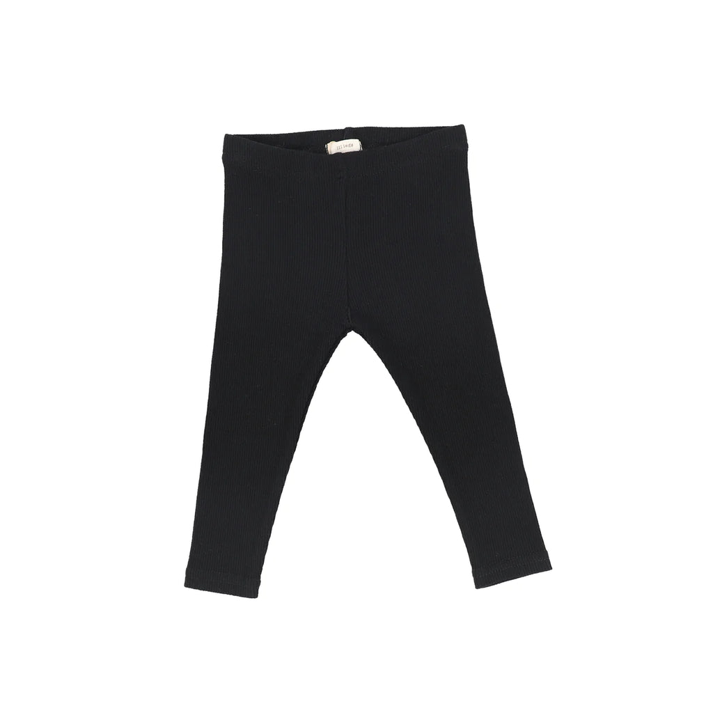 Lil legs Basic Ribbed Leggings - Black