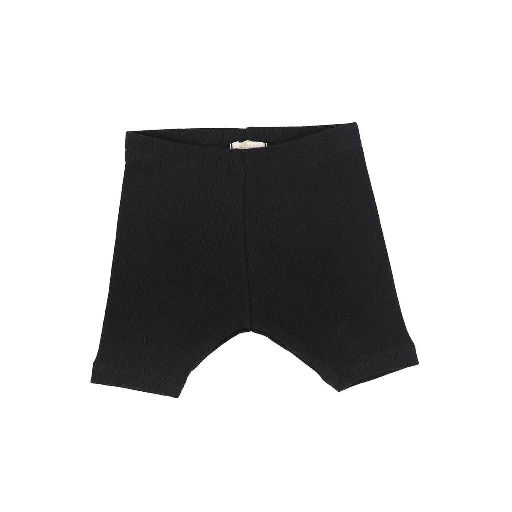 Lil Leg Ribbed Shorts - Black