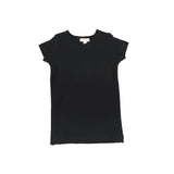 Lil Legs Ribbed Tee Short Sleeve - Black