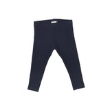 Lil Legs Ribbed Long Leggings - Navy