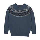 Lil Legs Heirloom Knit Boys Sweater - Dried Blue