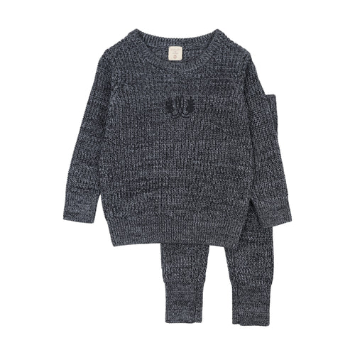 Lil Legs Boys Marled Toddler Set - Navy