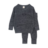 Lil Legs Boys Marled Toddler Set - Navy