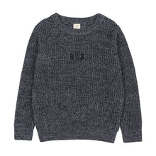 Load image into Gallery viewer, Lil Legs Marled Boys Crew Neck Sweater - Navy
