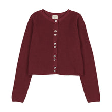 Load image into Gallery viewer, Lil Legs Fine Knit Cardigan - Deep Red
