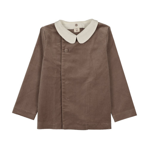 Lil Legs Velvet Blazer - Misty Oat