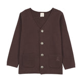 Lil Legs Boys Cardigan Blazer - Chocolate Brown