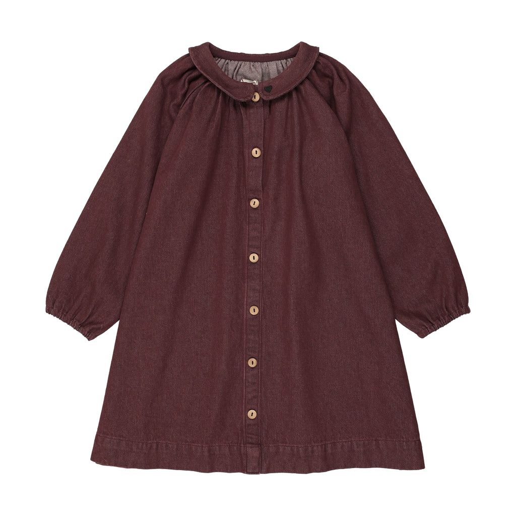 Lil Legs Rugged Threads Dress - Burgundy Denim