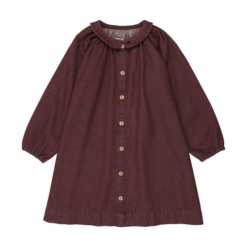Lil Legs Rugged Threads Dress - Burgundy Denim