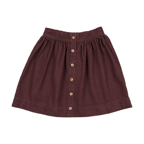 Lil Legs Rugged Threads Skirt - Burgundy Denim