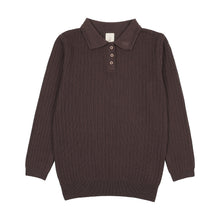 Load image into Gallery viewer, Lil Legs Boys Knit Polo - Chocolate Brown