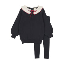 Load image into Gallery viewer, Lil Legs Girls Ruffle Collar Knit Toddler Set - Navy