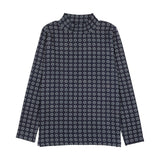 Lil Legs Home Garden Printed Mockneck - Navy Print