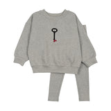 Lil Legs Limited Capsule Toddler Sweatshirt Set - Light Grey Heather