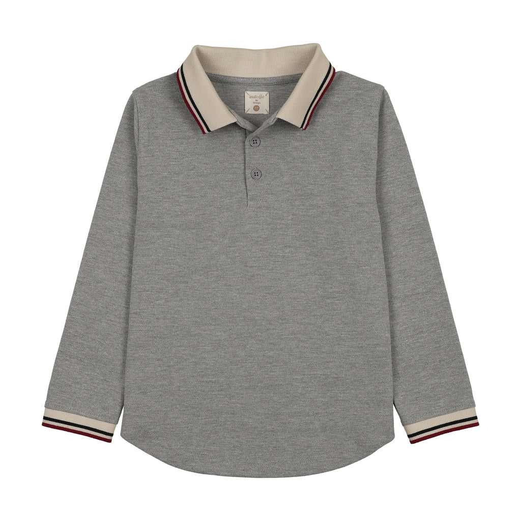 Lil Legs Limited Capsule Polo - Light Grey Heather