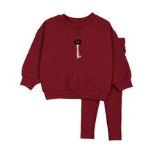 Load image into Gallery viewer, Lil Legs Limited Capsule Toddler Sweatshirt Set - Deep Red