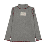 Lil Legs Limited Capsule Mockneck Top - Light Grey Heather