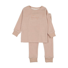 Load image into Gallery viewer, Lil Legs Velour Lounge Set - Pink Stripe