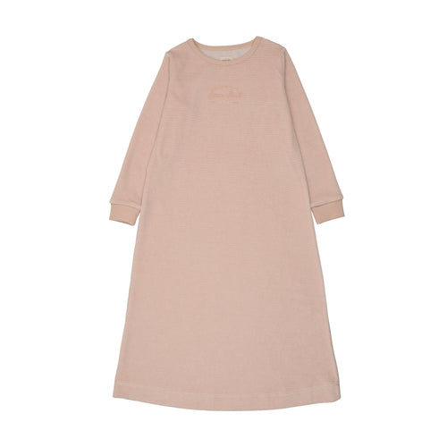 Lil Legs Velour Girls Nightgown - Pink Stripe