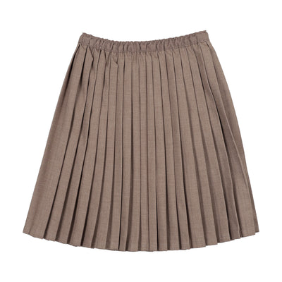 Lil Legs Knife Pleated Skirt - Misty Oat Heather