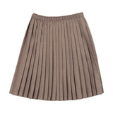 Lil Legs Knife Pleated Skirt - Misty Oat Heather