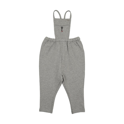 Lil Legs Limited Capsule Bib Overalls - Light Grey Heather