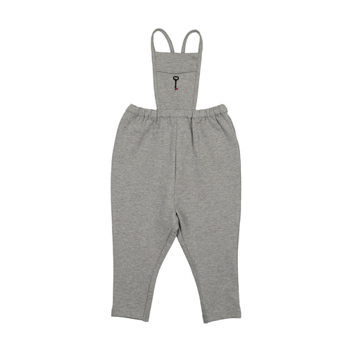 Lil Legs Limited Capsule Bib Overalls - Light Grey Heather