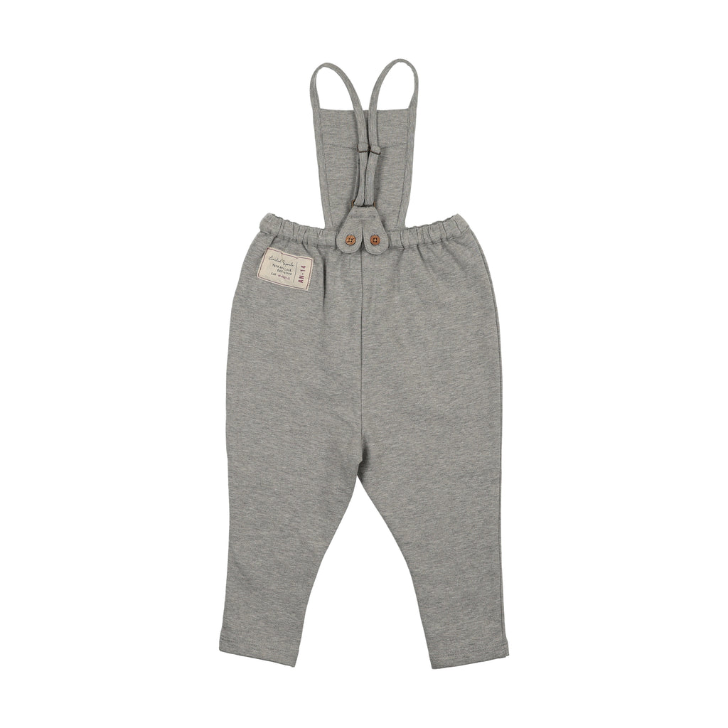 Lil Legs Limited Capsule Bib Overalls - Light Grey Heather