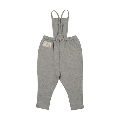 Lil Legs Limited Capsule Bib Overalls - Light Grey Heather