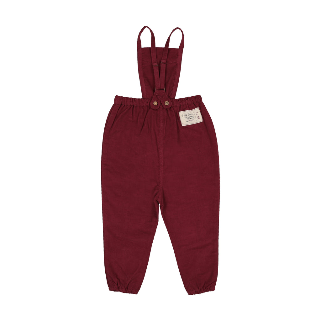 Lil Legs Limited Capsule Bib Overalls - Deep Red