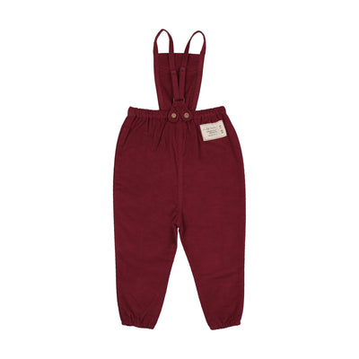 Lil Legs Limited Capsule Bib Overalls - Deep Red