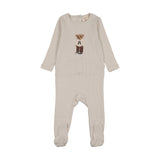 Lil Legs Bear Footie - Ivory